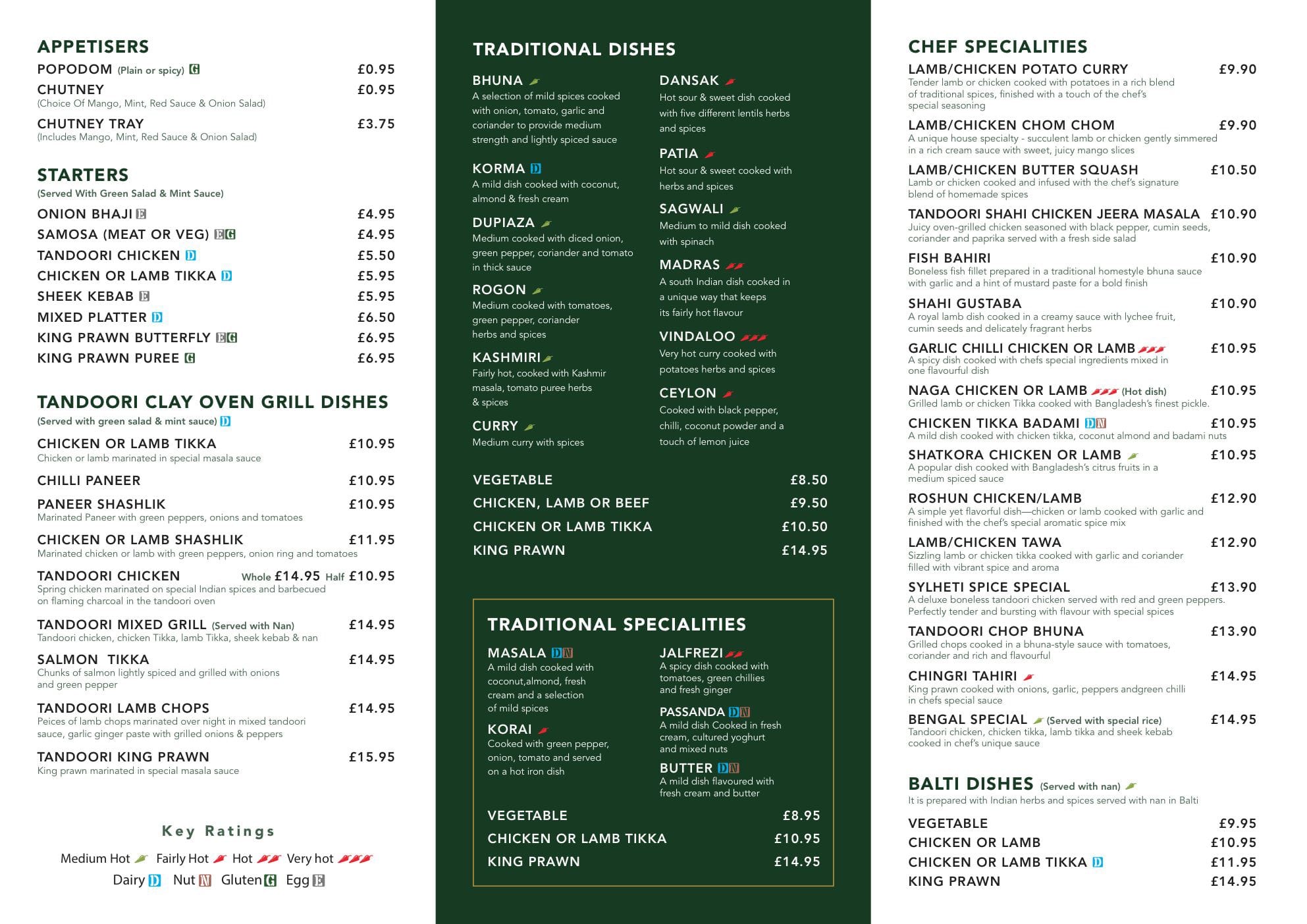 Sylheti Spice Menu Page 2